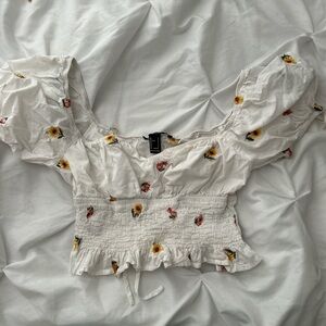 Forever 21 cropped flower top